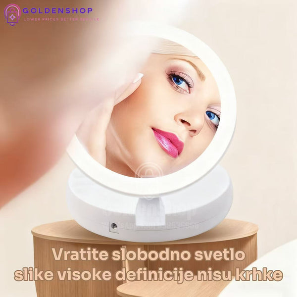 Okruglo ogledalo sa diodama