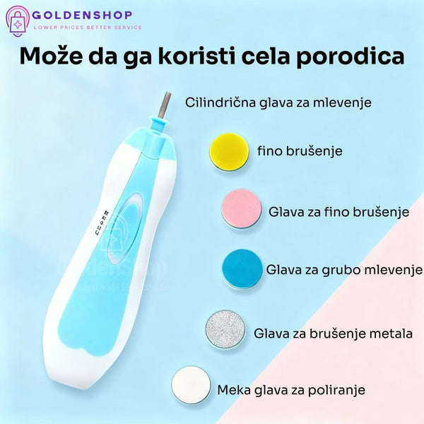 Komplet za negu bebe - Električna turpija za nokte za bebe