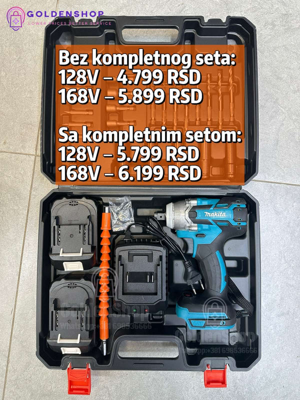 Makita Aku udarni odvijac i srafilica 128v/168V