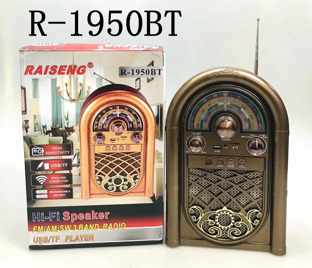 Retro prenosni radio bluetooth TF USB R-1950BT