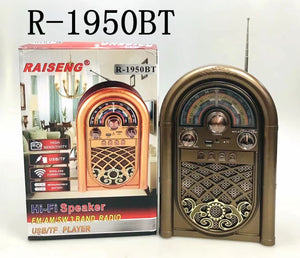 Retro prenosni radio bluetooth TF USB R-1950BT
