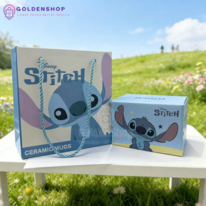 Disney Stitch Keramička Šolja sa Slamčicom i Poklon Kutijom 450ml