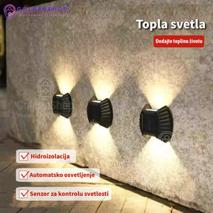 Solarna zidna dekorativna lampa set 4 komada