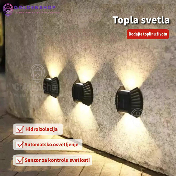 Solarna zidna dekorativna lampa set 4 komada