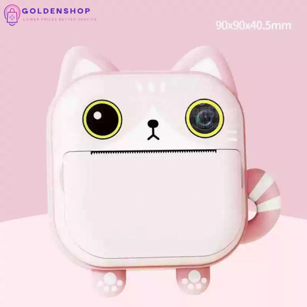 Polaroid Kamera štampač za decu Instant kamera sa štampačem（Stil ružičaste mačke）