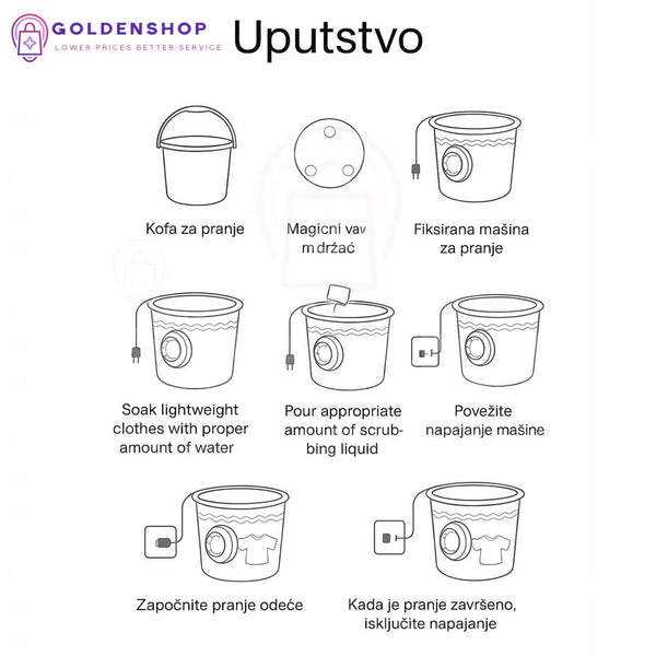 Mini prenosiva mašina za brzo pranje veša