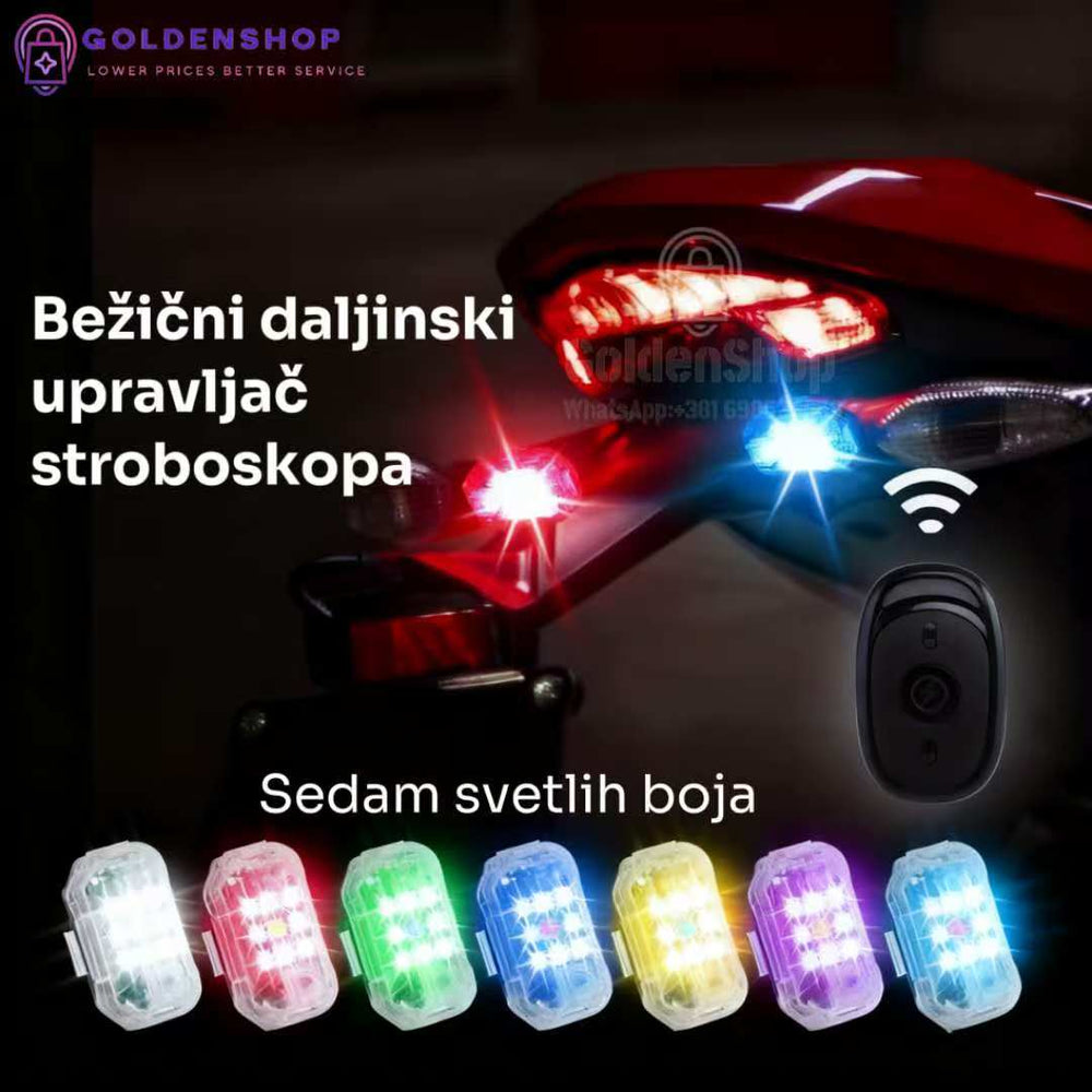 Bezicna LED Strob Avionska Svetla sa Daljinskim TOP 2025
