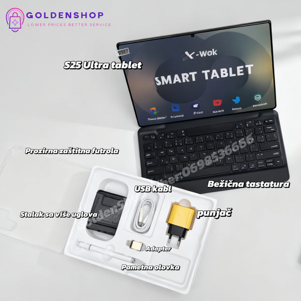smart tablet računar X-wok S25 Ultra pametni tablet 12+512GB