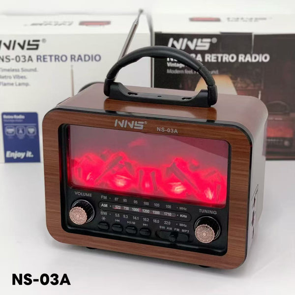 Radio FM Bluetooth sa efektom plamena NS-03A