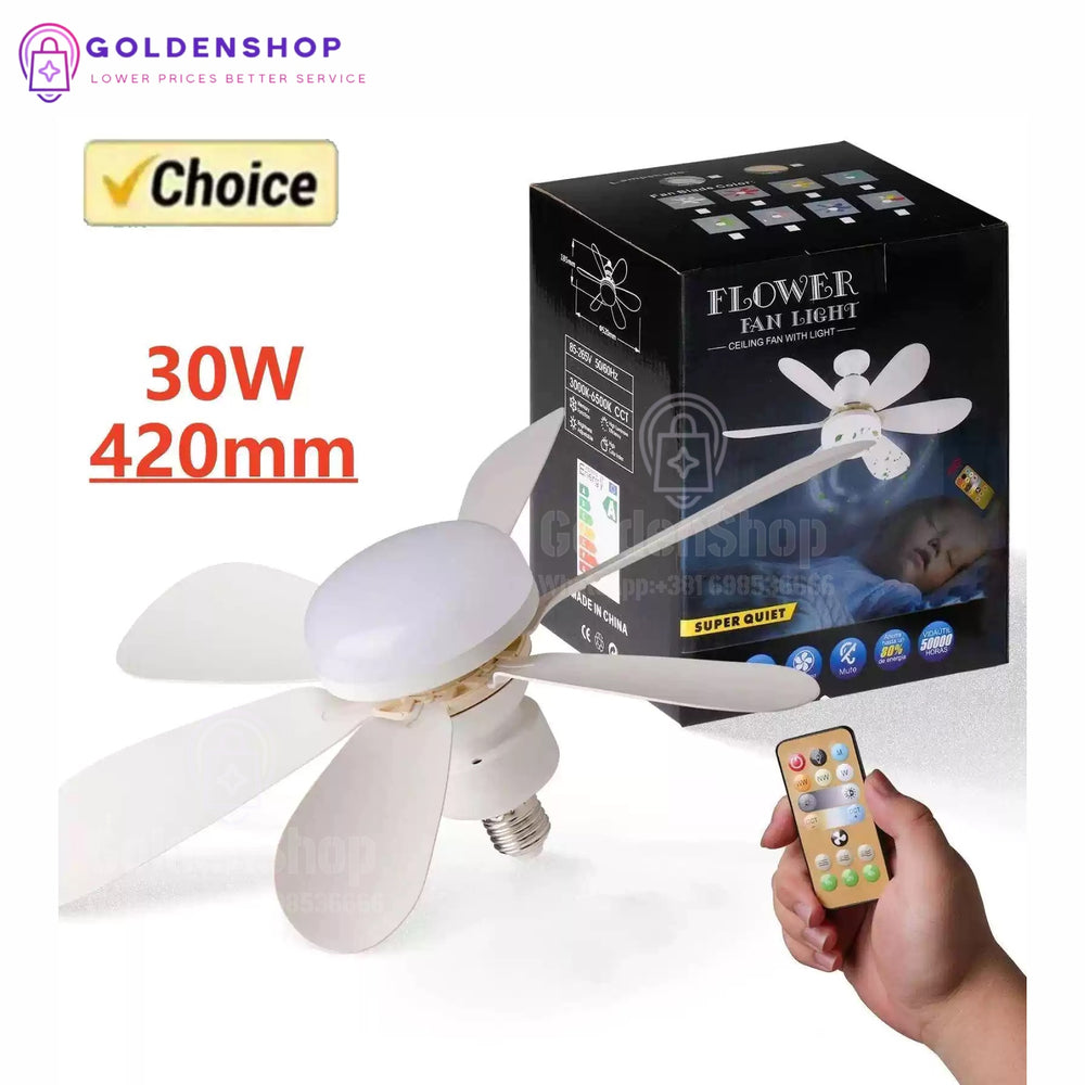 Plafonski ventilator sa LED svetlom i daljinskim