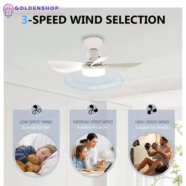 Plafonski ventilator sa LED svetlom i daljinskim