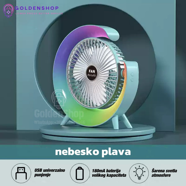 Stoni ventilator sa 3 brzine i svetlom