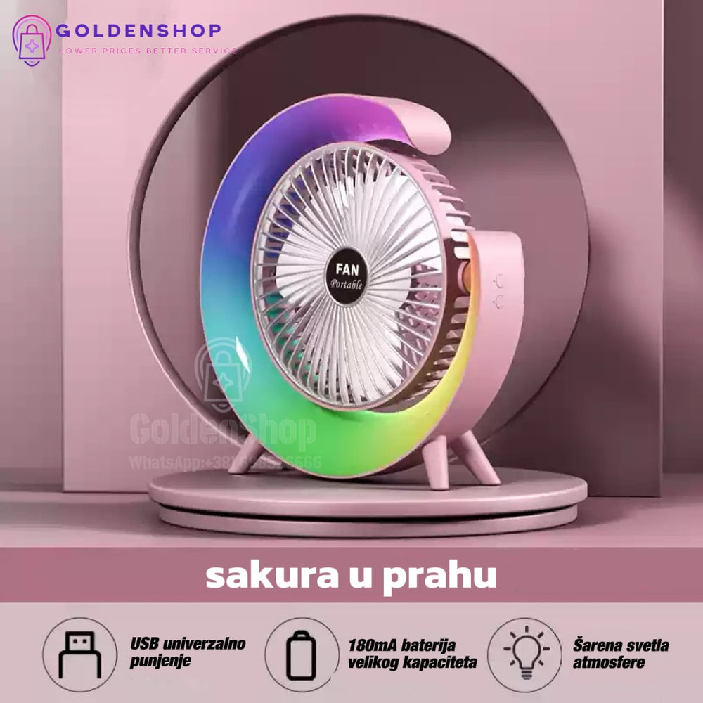 Stoni ventilator sa 3 brzine i svetlom