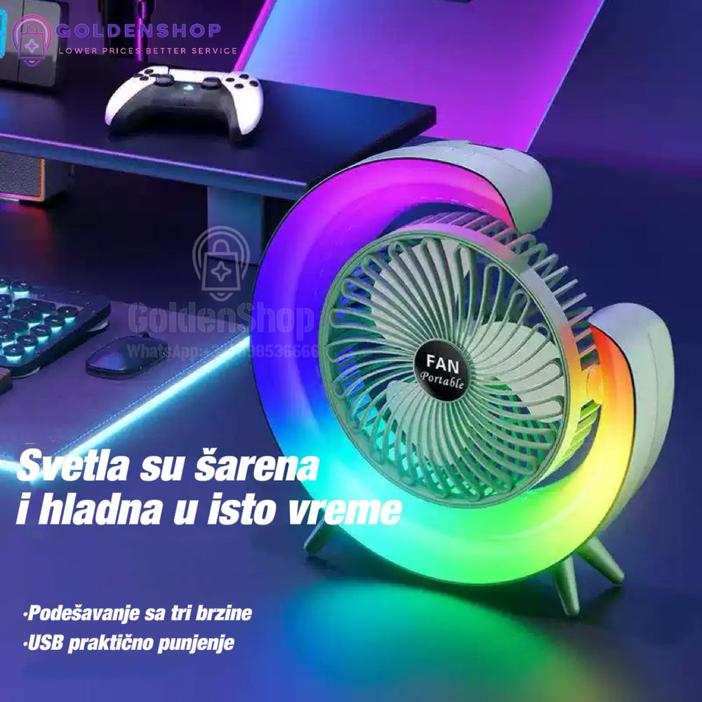 Stoni ventilator sa 3 brzine i svetlom
