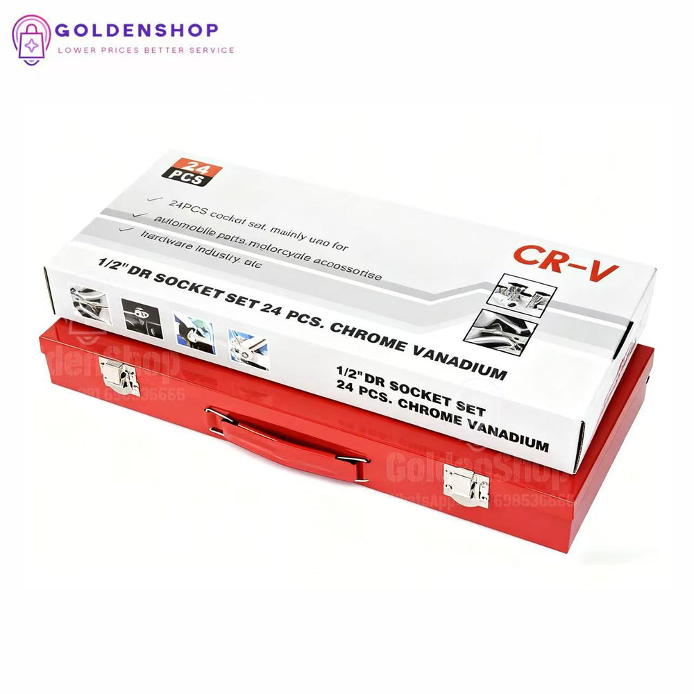 Kvalitetni 1/2 Dr set velikih gedora od 24 komada Chrome Van Gedore
