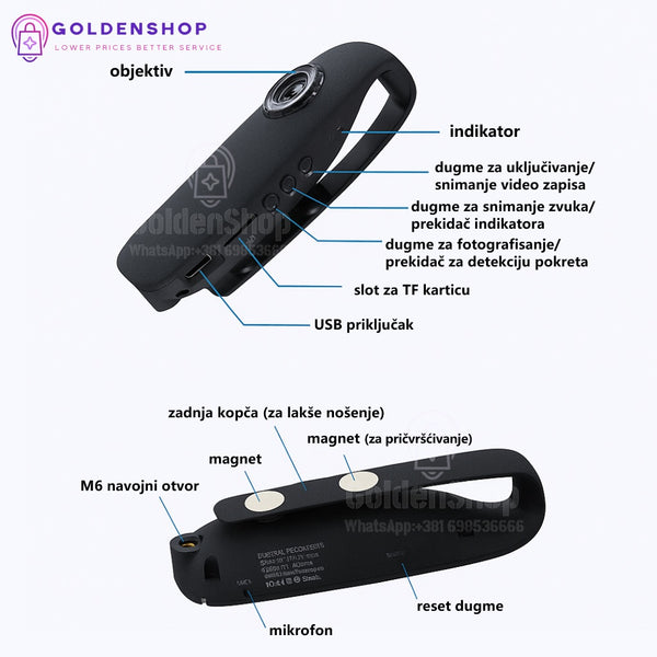 Bodi kamera mini kamera Ful HD Bođ kamera