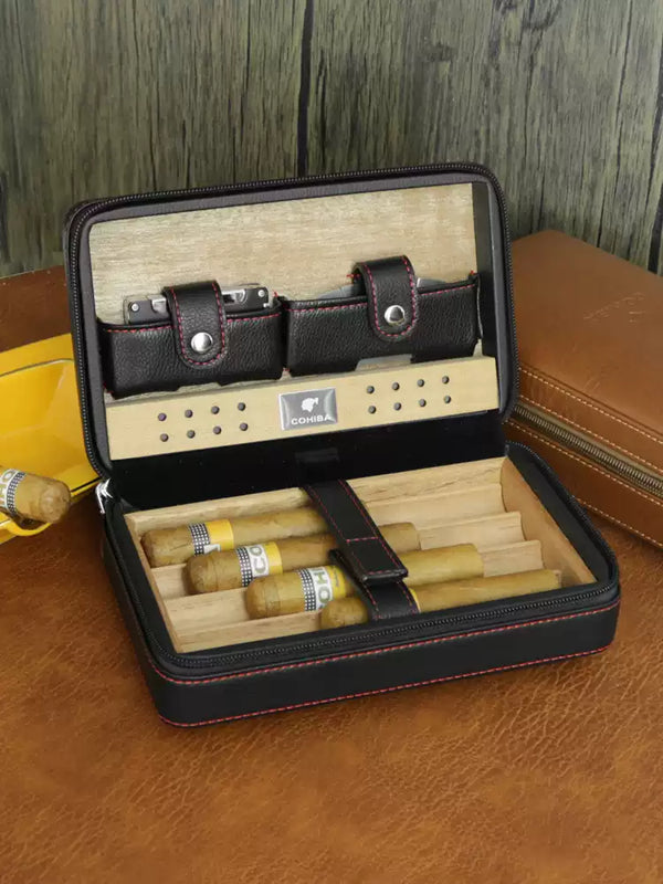 COHIBA Set za Tompuse - Luksuzni Humidor, Upaljač i Sekač - Poklon Pakovanje