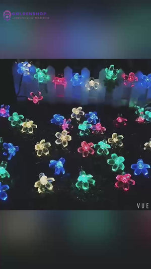 Solarna LED svetleća traka u obliku cveta trešnje