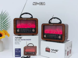 Radio FM Bluetooth sa efektom plamena NS-03A