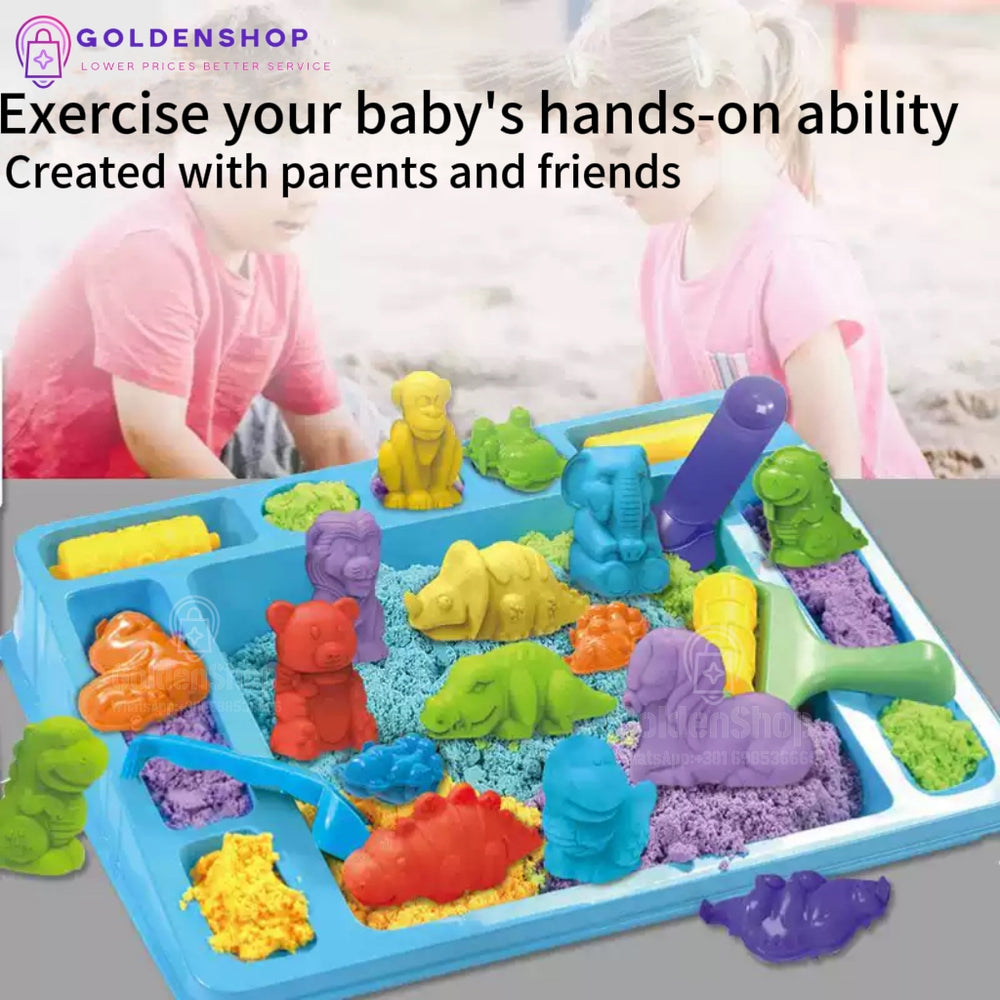 Dečiji DIY set magičnog peska sa kalupima životinja