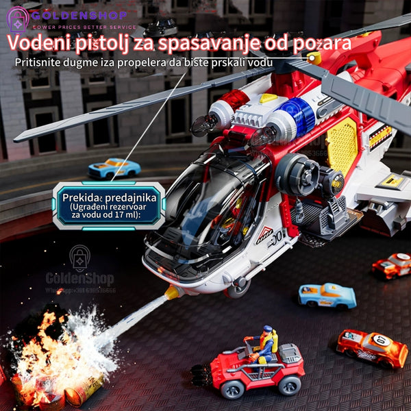 Helikopter Igračka - Višenamenski Spasilački Helikopter za Decu
