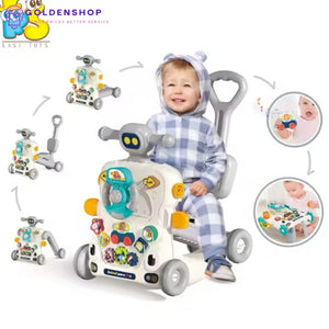 Višenamenska guralica za bebe 6u1 sa muzikom, ljuljaškom i kockama