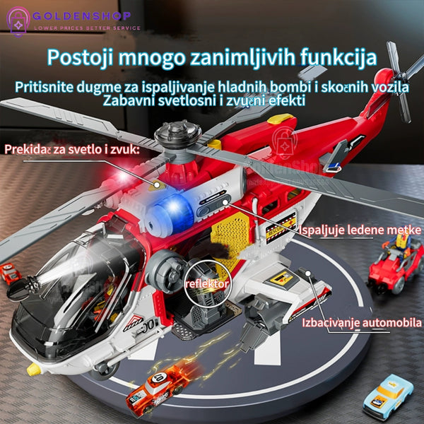 Helikopter Igračka - Višenamenski Spasilački Helikopter za Decu