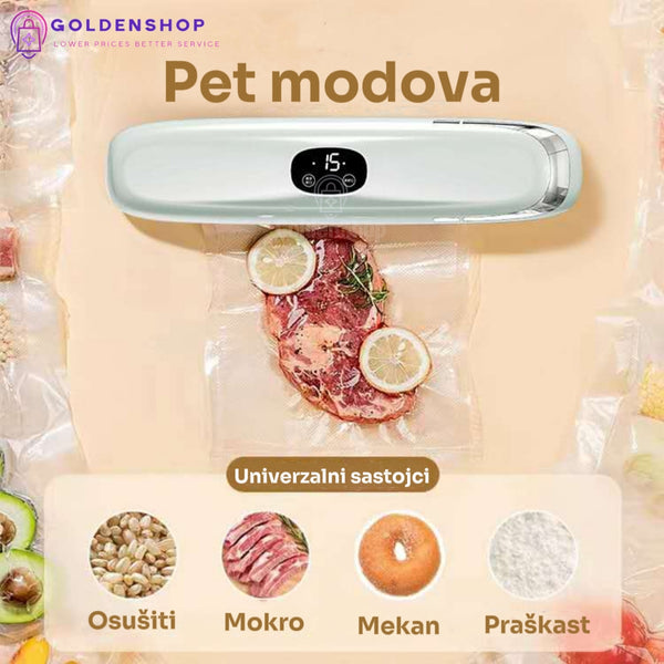 Vakuumska Mašina za Hranu Dvostruki Režim, Snažan Vakum