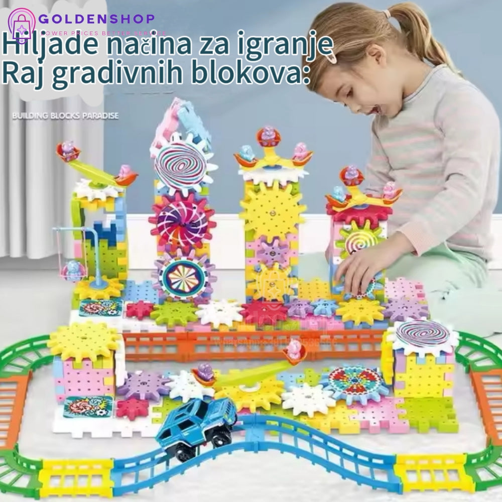 Magični električni set zupčanika i staza (Dečija edukativna igračka)