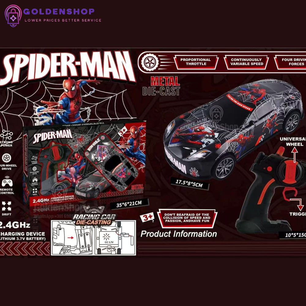Trkački automobil na daljinsko upravljanje Spajdermen, igračka trkački automobil Marvelovih heroja